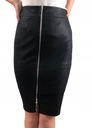 S99 ЮБКА НА МОЛНИИ ИЗ ЭКО КОЖИ БЛЕСКОВАЯ МОЛНИЯ Размер 46
