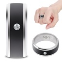 ИНТЕЛЛЕКТУАЛЬНОЕ УМНОЕ КОЛЬЦО NFC, ЧЕРНОЕ, РАЗМЕР 9