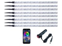 LED wnętrza kabiny auta RGB 8x30cm BLUETOOTH