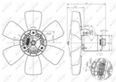 Ventilátor motora NRF 47429 165959455AB Výrobca dielov NRF