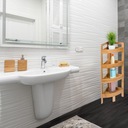 Bambusová kúpeľňová skrinka Rohová polica 4úrovne Farba prírodná