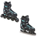 Регулируемые фигурные коньки 2 в 1 RAVEN Pulse Black/Cyan 40-43