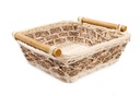 КОРЗИНА ИЗ РОТАНГА С РУЧКАМИ 20х20х7 см