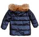 Zimná kožušinová bunda teplá tmavo modrá prešívaná 7/8 134/140 EAN (GTIN) 5905549216309