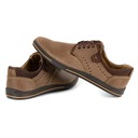 Мужские повседневные кожаные туфли на шнуровке POLISH 402 коричневый 40