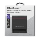 Устройство считывания чип-карт Qoltec Smart ID SCR-0642 USB 2.0USB тип C