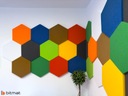 PANEL Akustyczny ŚCIENNY Tłumiący Absorber HEXAGON sześciokąt Bitmat 3cm