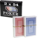 ИГРОВЫЕ КАРТЫ 2 КОЛОДЫ ПЛАСТИКОВЫЙ ПОКЕР С ПОКРЫТИЕМ 2x 54 ШТ. + КОРОБКА