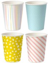 ОДНОРАЗОВЫЕ БУМАЖНЫЕ СТАКАНКИ PASTEL MIX 250МЛ 50ШТ КРУЖКИ (для перепродажи)