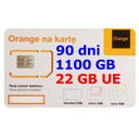 Стартовый мобильный Интернет по предоплате Оранжевый Бесплатно 1100 ГБ 90 дней 22 ГБ EU 4G 5G