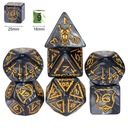 WOJOWNIK CIEMNOŚCI ZESTAW 7 WIELKICH KOŚCI KOSTEK RPG