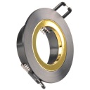 Галогенный потолочный светильник подвижный черный/золотой