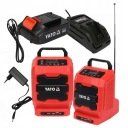 СТРОИТЕЛЬНАЯ РАДИО YATO С АККУМУЛЯТОРОМ И СЕТЬЮ +2 Ач