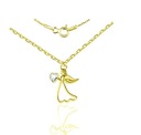 ОЖЕРЕЛЬЕ АНГЕЛ, АЖУРНОЕ СЕРДЦЕ, ПОЗОЛОЧЕННОЕ SWAROVSKI
