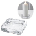 ПОДСВЕЧНИК Подсвечник для чайной свечи ПРОЗРАЧНОЕ СТЕКЛО 10х10 см IKEA GLASIG