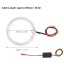2 SZT. PRZEWODNIK SWIETLNY LED (СВІТЛОДІОД) АНГЕЛ EYES EFEKT AUREOLI ФАРА X1  фото 10