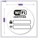 Naklejka informacyjna FREE WIFI biała znak 10cm Kod producenta M592425