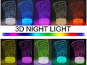 3D светодиодный ночник ФК Барселона Левандовски Имя