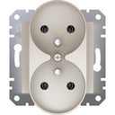 РОЗЕТКА SCHNEIDER ASFORA ДВОЙНАЯ С УЗ. EPH9810223