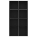 vidaXL Regál na knihy/skrinka, čierny, 66x30x130 cm, drevotrieska Výška nábytku 130 cm