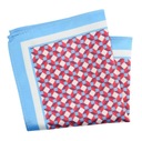 Синий и красный нагрудный платок с геометрическим узором