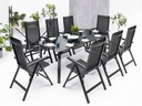 КОМПЛЕКТ САДОВОЙ МЕБЕЛИ ДЛЯ ТЕРРАСЫ, СТОЛ + 8 СТУЛЬЕВ