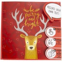 Рождественская открытка с функцией записи желаний на 20 секунд. олень
