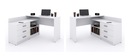 Функциональный угловой письменный стол Omega Г-образной формы с 3 ящиками.