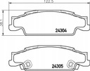 ZAPATAS HAMULC. CADILLAC STS 05- PARTE TRASERA 