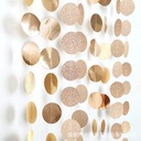 ГИРЛАНД КОЛЬЦА ДЛЯ ШТОР КОЛЕСА 4 метра ШАМПАНСКОЕ блестки