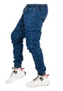 Pánske džínsové nohavice JOGGERY granát BESSI veľ.35 Odtieň námornícky modrý