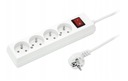 СЕТЕВОЙ УДЛИНИТЕЛЬНЫЙ КАБЕЛЬ С ВЫКЛЮЧАТЕЛЕМ, 4 РОЗЕТКИ, 5М
