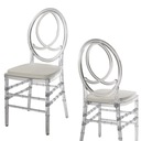 KRZESŁO BANKIETOWE WESELNE PRZEZROCZYSTE CHIAVARI PHOENIX PP transparentne
