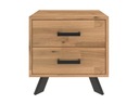 Nočný stolík dub so zásuvkami LOFT 50x40x40 Hĺbka nábytku 40 cm