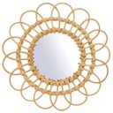 КРУГЛОЕ НАСТЕННОЕ ЗЕРКАЛО БОХО БАМБУК 34 см НАТУРАЛЬНЫЙ