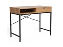 СТОЛ B-027 ДУБ ЛАМИНАТ / ЧЕРНЫЙ МАТОВЫЙ МЕТАЛЛ - СИГНАЛ
