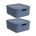 ЯЩИКИ ROTHO ALBULA С КРЫШКОЙ 2X 20 Л СИНИЕ