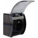 Одинарная герметичная розетка для поверхностного монтажа IP44