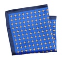 Темно-синий и синий нагрудный платок с геометрическим узором