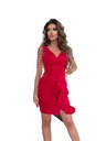 SUKIENKA DOPASOWANA MINI MONIA CZERWONA 36