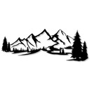 АЖУРНАЯ ЖИВОПИСЬ ГОРНЫЙ УКРАШЕНИЕ НА СТЕНУ 3D ОРНАМЕНТ HDF