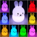 Ночной светильник SOFT RABBIT для детей, цветной СИЛИКОНОВЫЙ RGB светодиод + пульт дистанционного управления