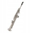 Прямой мельхиоровый сопрано-саксофон, никелированный.