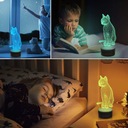Ночник с именем 3D-выгравированной светодиодной кошкой котенка