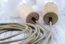 Бежевый плетеный кабель плетеный кабель BOHO лофт ретро паук лампы DIY