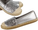 КРОССОВКИ, эспадрильи, слипоны, серебристый 31