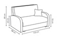 dwukolorowa sofa VIGA II SOFT solidna rozkładana Powierzchnia spania - szerokość (cm) 101-110 cm