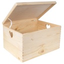 Деревянная шкатулка с ручками в форме сердца, ящик для хранения 40х30х24см.