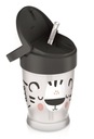 LOVI Kubek ze słomką JUNIOR 250ml Salt&Pepper