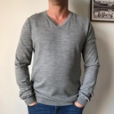 H&M sweter męski 100%wełna merino rozmiar:L Dekolt serek/dekolt V